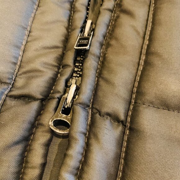 VTG Bob Allen Black Puffer Quilted w/Black Suede Shooting Jacket Mens Medium - Picture 9 of 16